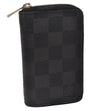 Authentic Louis Vuitton Damier Graphite Zippy Coin Purse Wallet N63076 LV 6724I