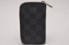 Authentic Louis Vuitton Damier Graphite Zippy Coin Purse Wallet N63076 LV 6724I