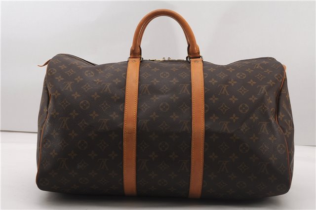 Authentic Louis Vuitton Monogram Keepall 50 Travel Boston Bag M41426 LV 6725F