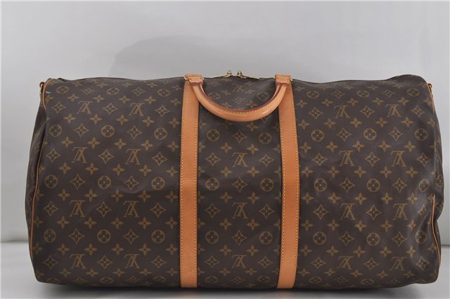 Auth Louis Vuitton Monogram Keepall Bandouliere 60 Boston Bag M41412 LV 6726D