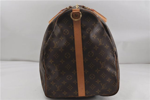 Auth Louis Vuitton Monogram Keepall Bandouliere 60 Boston Bag M41412 LV 6726D