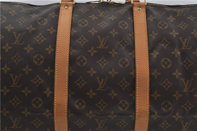 Auth Louis Vuitton Monogram Keepall Bandouliere 60 Boston Bag M41412 LV 6726D
