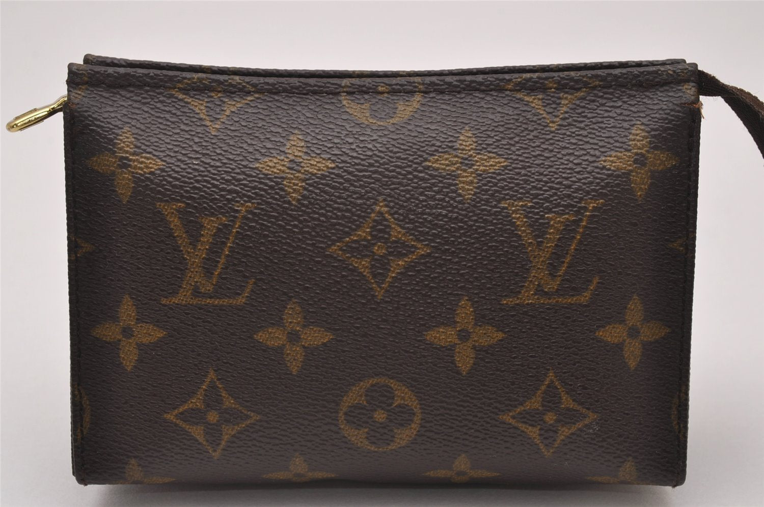 Authentic Louis Vuitton Monogram Poche Toilette 15 M47546 Cosmetics Pouch 6726I
