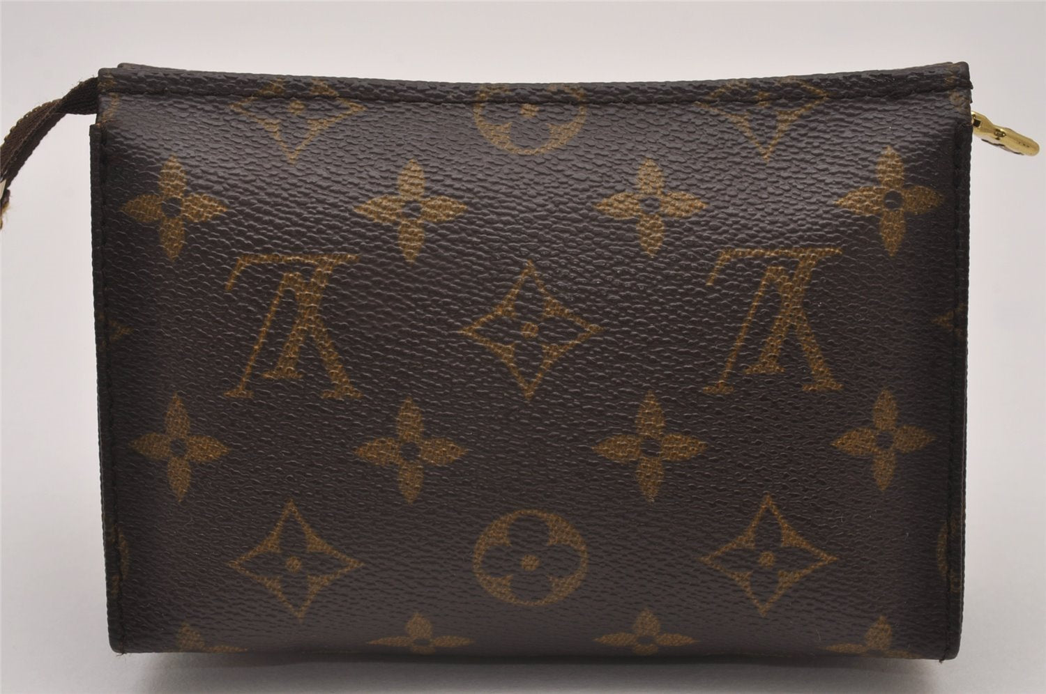 Authentic Louis Vuitton Monogram Poche Toilette 15 M47546 Cosmetics Pouch 6726I