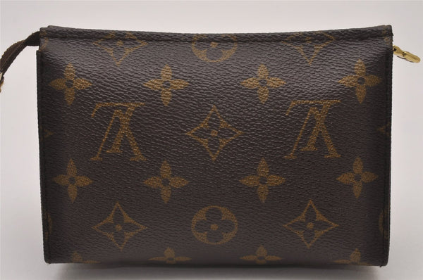 Authentic Louis Vuitton Monogram Poche Toilette 15 M47546 Cosmetics Pouch 6726I