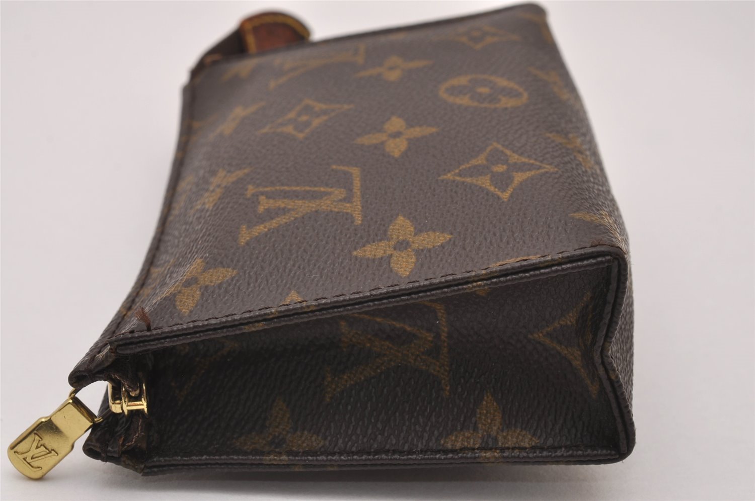 Authentic Louis Vuitton Monogram Poche Toilette 15 M47546 Cosmetics Pouch 6726I