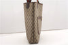 Authentic GUCCI Web Sherry Line Shoulder Tote Bag GG PVC Leather Brown 6728F