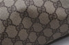 Authentic GUCCI Web Sherry Line Shoulder Tote Bag GG PVC Leather Brown 6728F