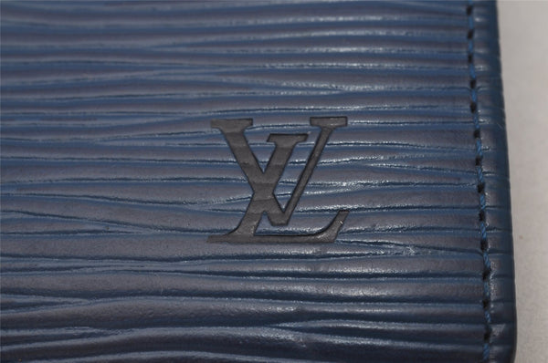 Authentic Louis Vuitton Epi Portefeuille Marco Wallet Purse Blue M60613 LV 6728I