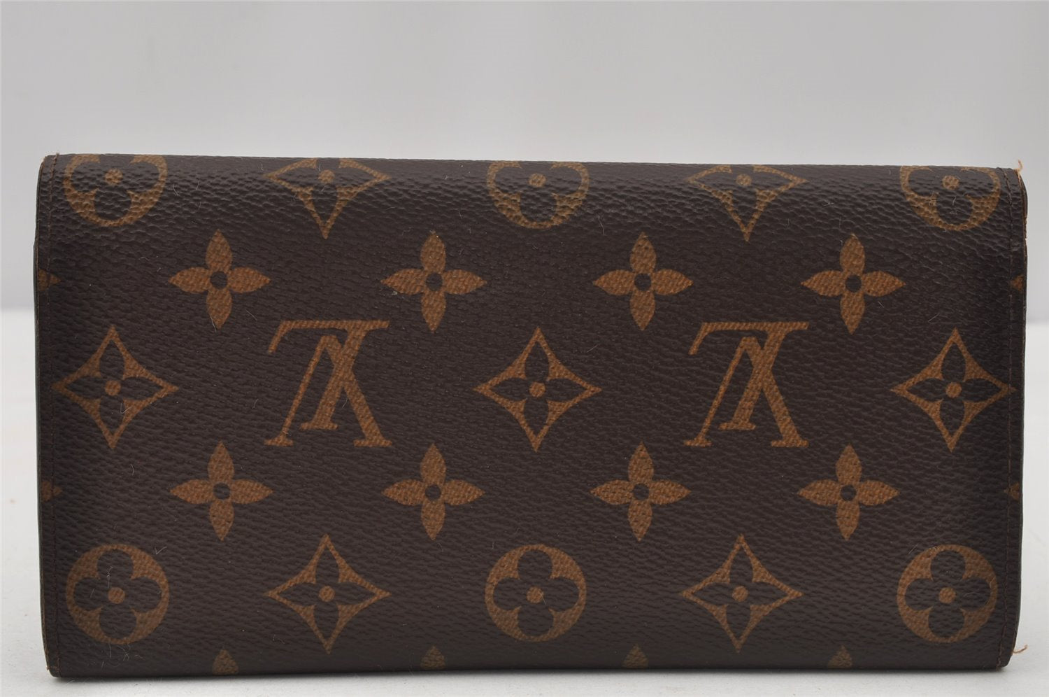 Authentic Louis Vuitton Monogram Portefeuille Emilie Wallet M60697 Purple 6730I