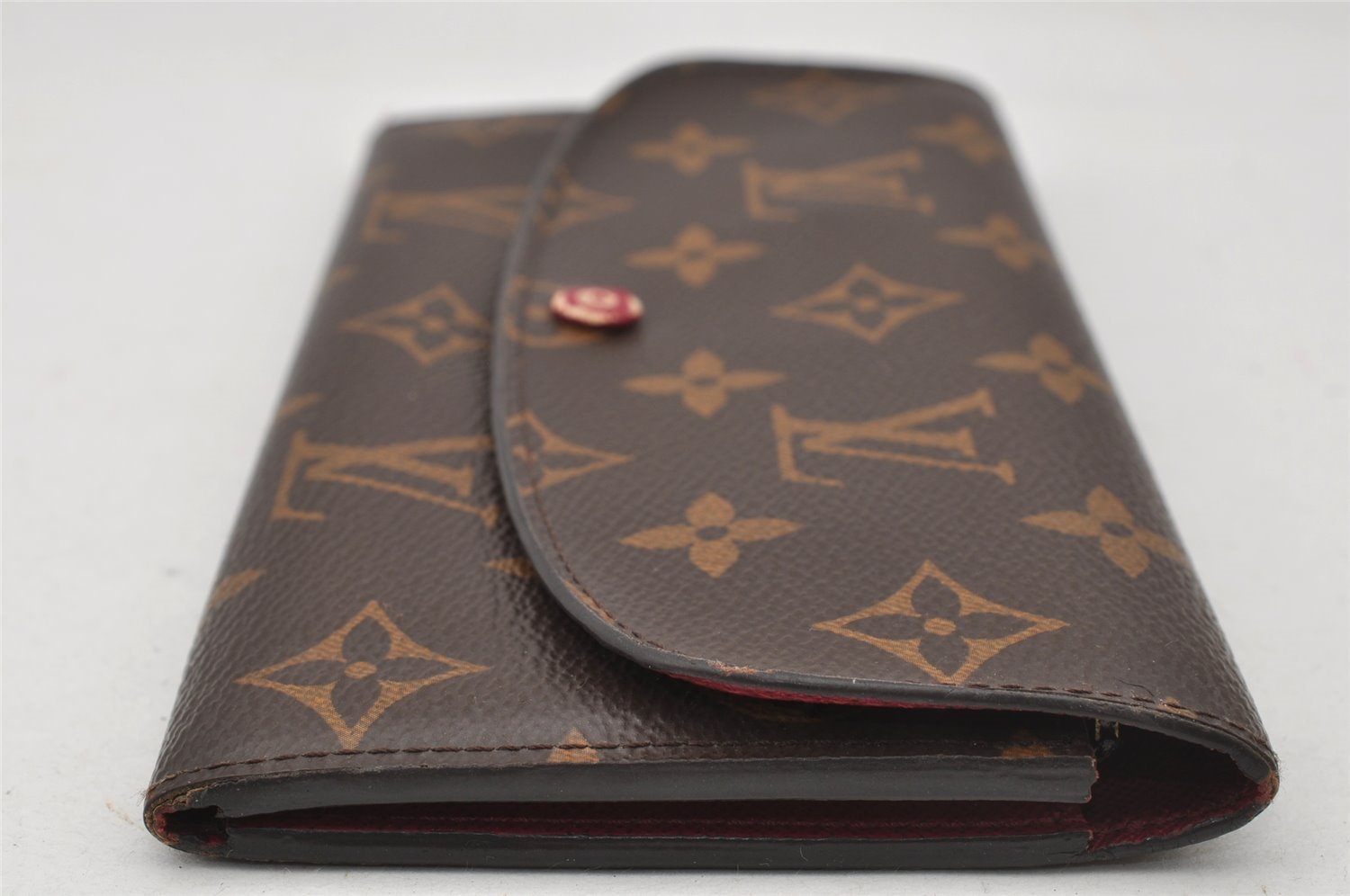 Authentic Louis Vuitton Monogram Portefeuille Emilie Wallet M60697 Purple 6730I