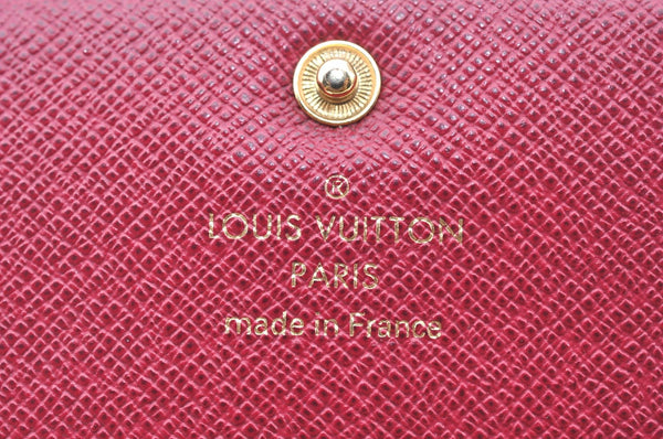 Authentic Louis Vuitton Monogram Portefeuille Emilie Wallet M60697 Purple 6730I