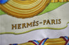 Authentic HERMES Carre 90 Scarf "1789 LIBERTE EGALITE" Silk Pink 6731E