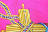 Authentic HERMES Carre 90 Scarf "1789 LIBERTE EGALITE" Silk Pink 6731E