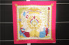Authentic HERMES Carre 90 Scarf "1789 LIBERTE EGALITE" Silk Pink 6731E