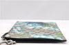 Authentic GUCCI GG Blooms PVC Clutch Hand Bag Purse 546349 Navy Blue 6732F