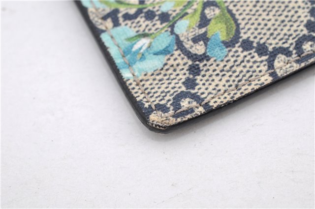 Authentic GUCCI GG Blooms PVC Clutch Hand Bag Purse 546349 Navy Blue 6732F