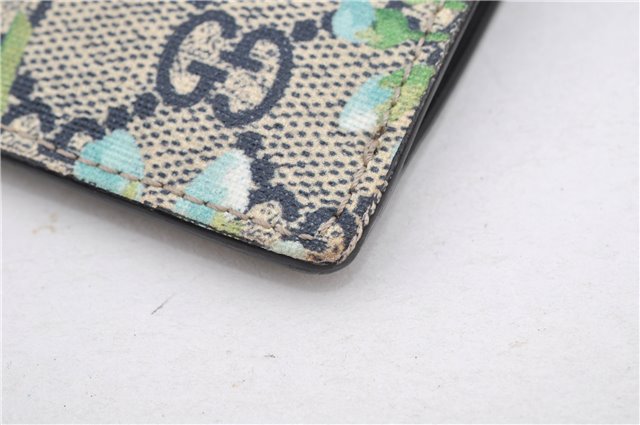 Authentic GUCCI GG Blooms PVC Clutch Hand Bag Purse 546349 Navy Blue 6732F