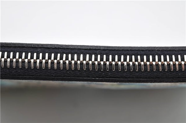 Authentic GUCCI GG Blooms PVC Clutch Hand Bag Purse 546349 Navy Blue 6732F