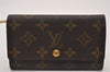 Authentic Louis Vuitton Monogram Porte Monnaie Zip Bifold Wallet M61735 LV 6732I