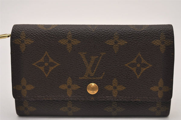 Authentic Louis Vuitton Monogram Porte Monnaie Zip Bifold Wallet M61735 LV 6732I