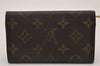 Authentic Louis Vuitton Monogram Porte Monnaie Zip Bifold Wallet M61735 LV 6732I