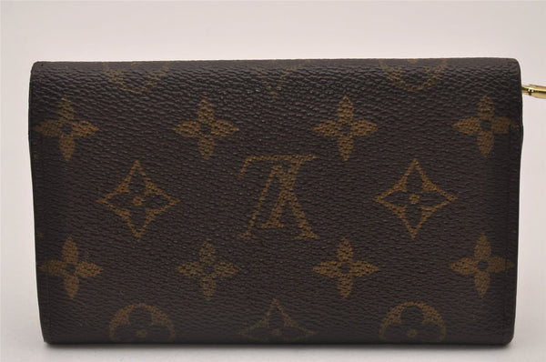 Authentic Louis Vuitton Monogram Porte Monnaie Zip Bifold Wallet M61735 LV 6732I