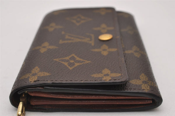 Authentic Louis Vuitton Monogram Porte Monnaie Zip Bifold Wallet M61735 LV 6732I