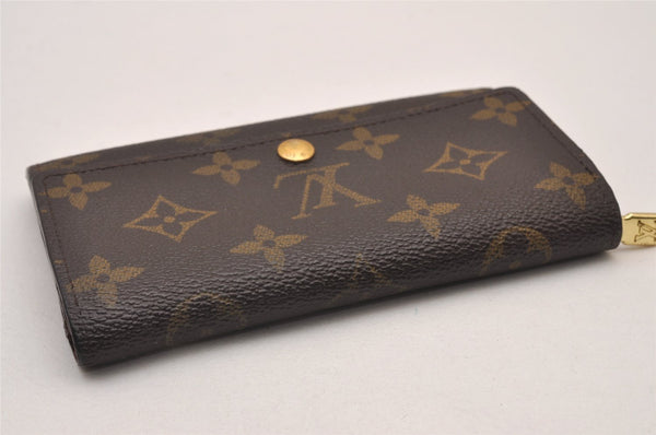 Authentic Louis Vuitton Monogram Porte Monnaie Zip Bifold Wallet M61735 LV 6732I