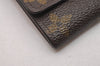 Authentic Louis Vuitton Monogram Porte Monnaie Zip Bifold Wallet M61735 LV 6732I