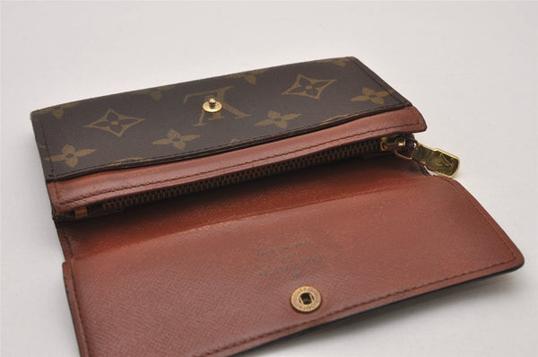 Authentic Louis Vuitton Monogram Porte Monnaie Zip Bifold Wallet M61735 LV 6732I