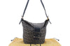 Authentic FENDI Zucchino Shoulder Hand Bag Purse Canvas Leather Blue 6733D