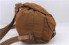 Authentic PRADA Nylon Leather Backpack Brown 6734D