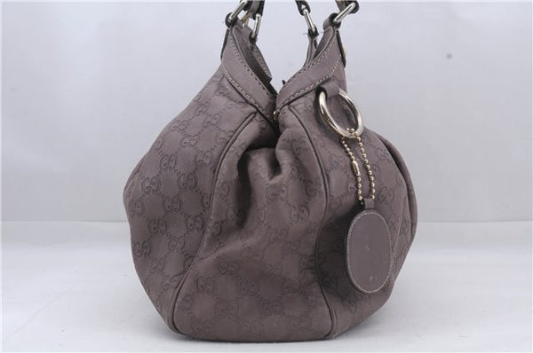 Authentic GUCCI Guccissima Sukey Leather Shoulder Tote Bag 211944 Purple 6735D