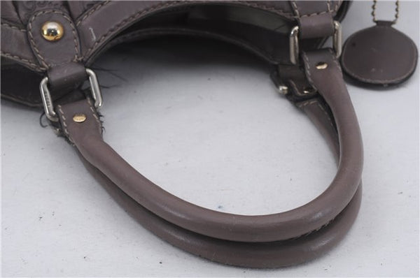 Authentic GUCCI Guccissima Sukey Leather Shoulder Tote Bag 211944 Purple 6735D