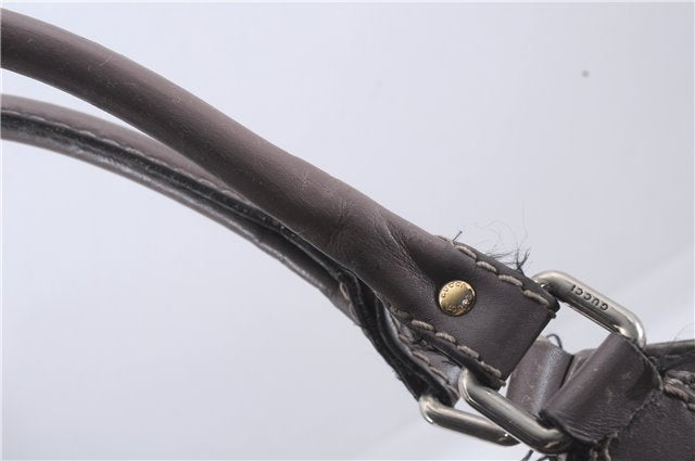 Authentic GUCCI Guccissima Sukey Leather Shoulder Tote Bag 211944 Purple 6735D