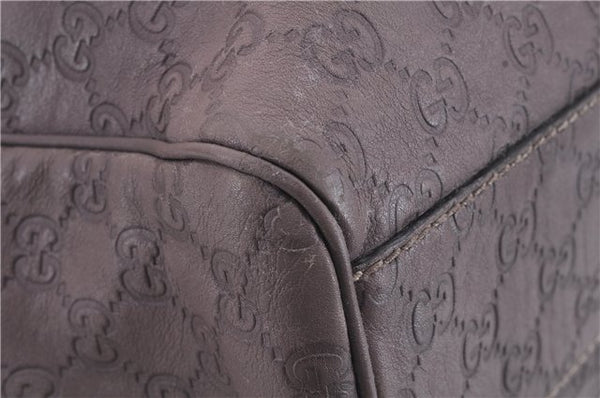 Authentic GUCCI Guccissima Sukey Leather Shoulder Tote Bag 211944 Purple 6735D