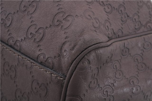 Authentic GUCCI Guccissima Sukey Leather Shoulder Tote Bag 211944 Purple 6735D