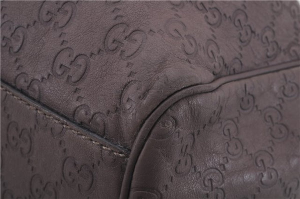 Authentic GUCCI Guccissima Sukey Leather Shoulder Tote Bag 211944 Purple 6735D