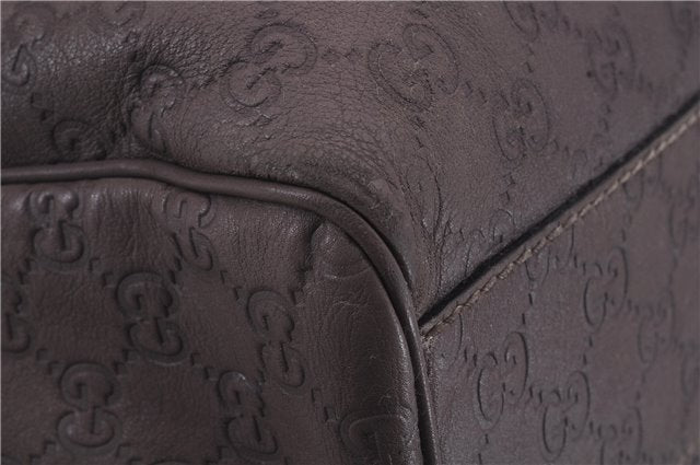 Authentic GUCCI Guccissima Sukey Leather Shoulder Tote Bag 211944 Purple 6735D