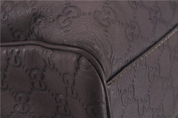 Authentic GUCCI Guccissima Sukey Leather Shoulder Tote Bag 211944 Purple 6735D