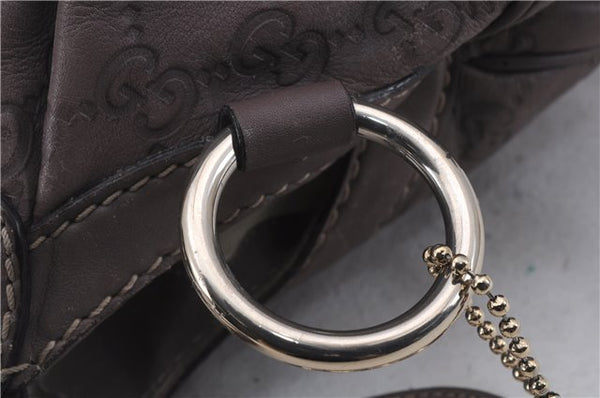 Authentic GUCCI Guccissima Sukey Leather Shoulder Tote Bag 211944 Purple 6735D