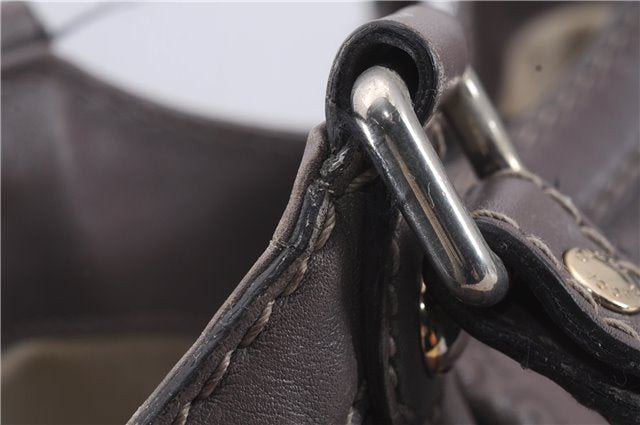 Authentic GUCCI Guccissima Sukey Leather Shoulder Tote Bag 211944 Purple 6735D