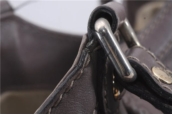 Authentic GUCCI Guccissima Sukey Leather Shoulder Tote Bag 211944 Purple 6735D