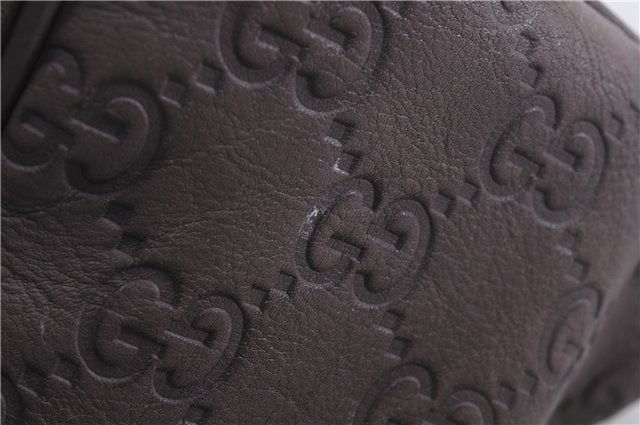 Authentic GUCCI Guccissima Sukey Leather Shoulder Tote Bag 211944 Purple 6735D