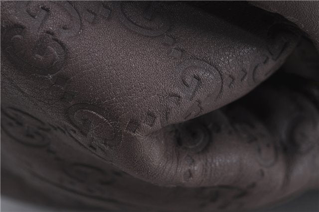 Authentic GUCCI Guccissima Sukey Leather Shoulder Tote Bag 211944 Purple 6735D