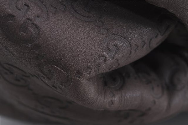 Authentic GUCCI Guccissima Sukey Leather Shoulder Tote Bag 211944 Purple 6735D