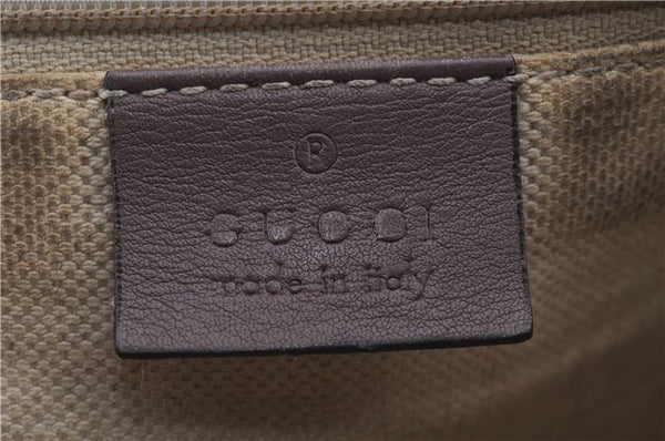 Authentic GUCCI Guccissima Sukey Leather Shoulder Tote Bag 211944 Purple 6735D
