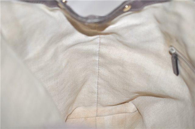 Authentic GUCCI Guccissima Sukey Leather Shoulder Tote Bag 211944 Purple 6735D