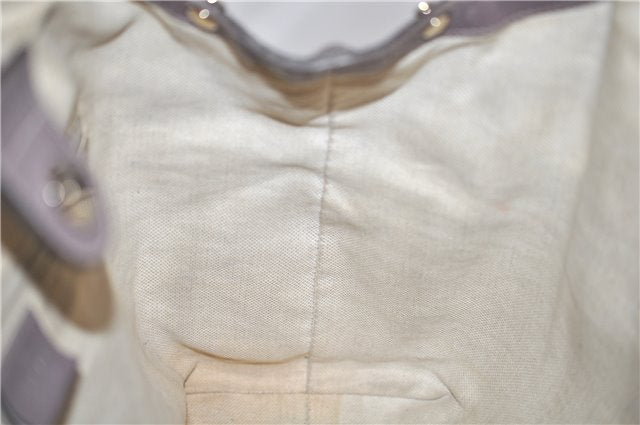 Authentic GUCCI Guccissima Sukey Leather Shoulder Tote Bag 211944 Purple 6735D